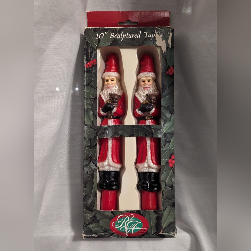 10" Sculpted Santa Candles